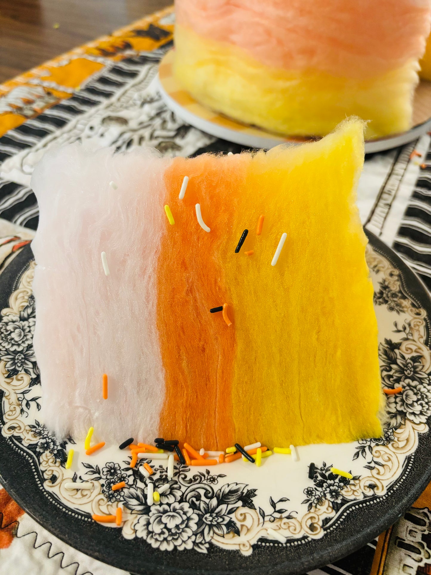 Cotton Candy Cake- Candy Corn