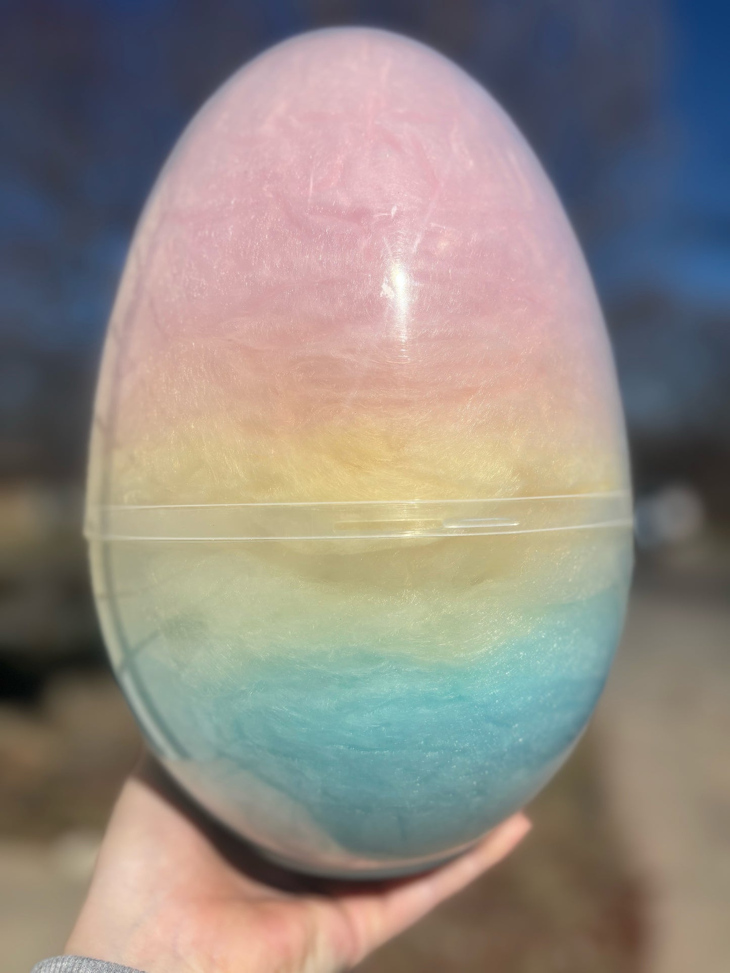Giant Cotton Candy Egg
