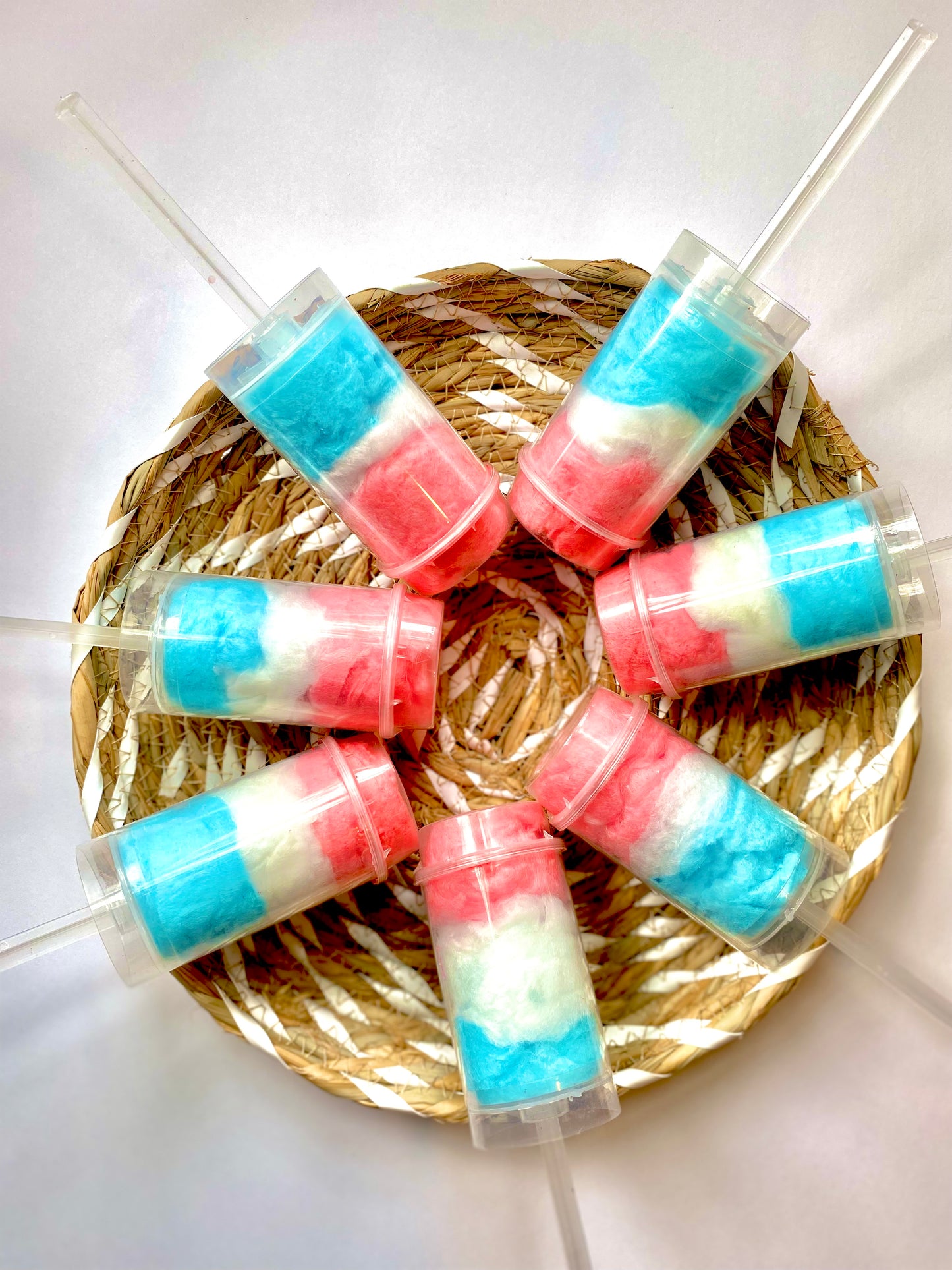 Red, White and Blue Cotton Candy Push Pop