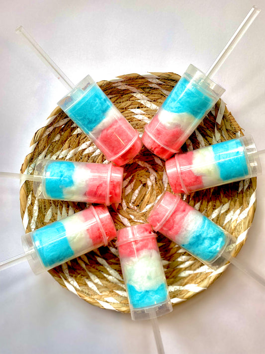 Red, White and Blue Cotton Candy Push Pop