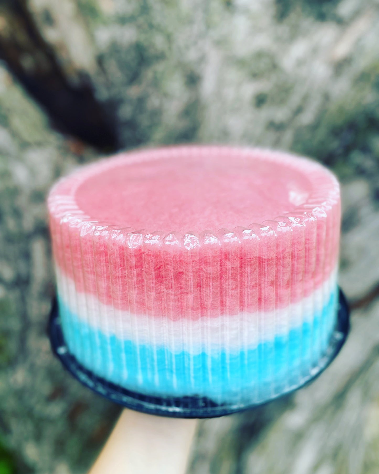 Red, White and Blue Cotton Candy Cake